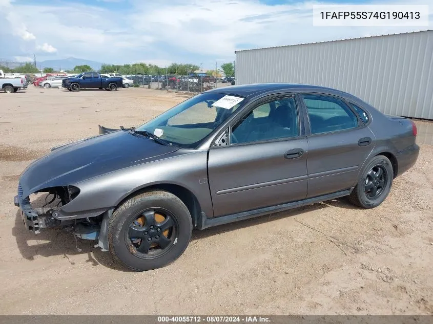 2004 Ford Taurus Ses VIN: 1FAFP55S74G190413 Lot: 40055712