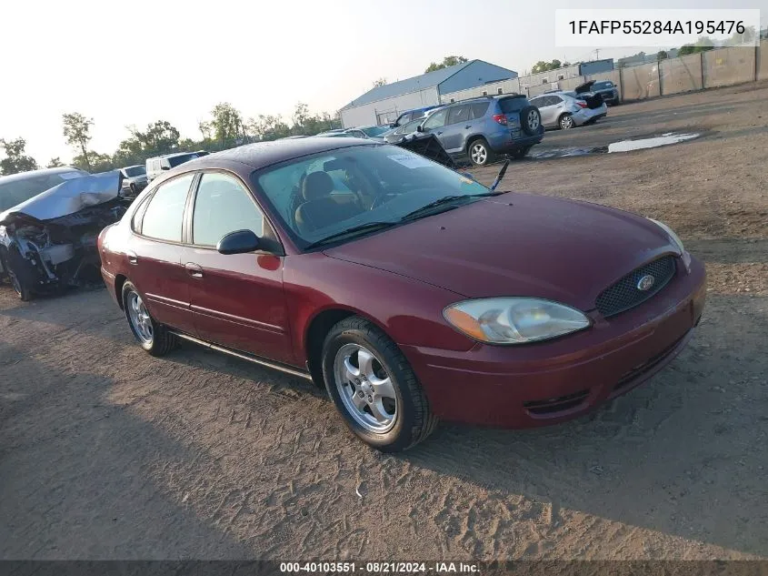 2004 Ford Taurus Ses VIN: 1FAFP55284A195476 Lot: 40103551