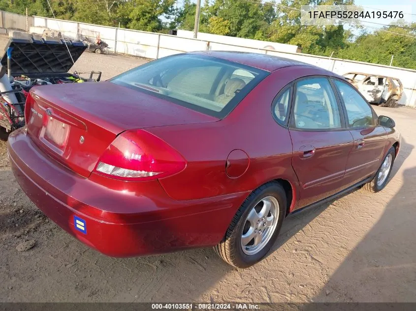 2004 Ford Taurus Ses VIN: 1FAFP55284A195476 Lot: 40103551