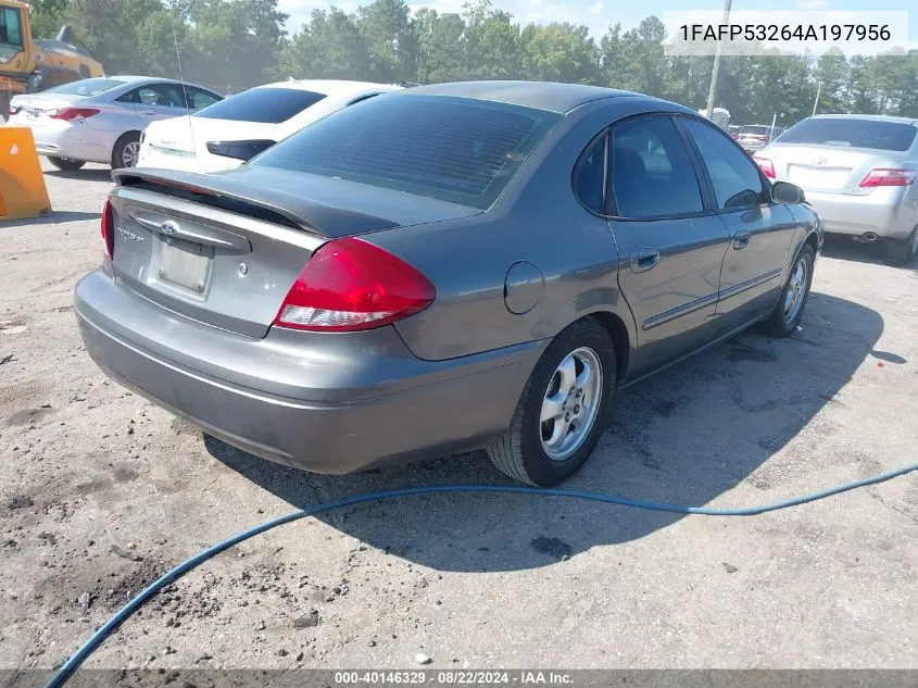 2004 Ford Taurus Se VIN: 1FAFP53264A197956 Lot: 40146329