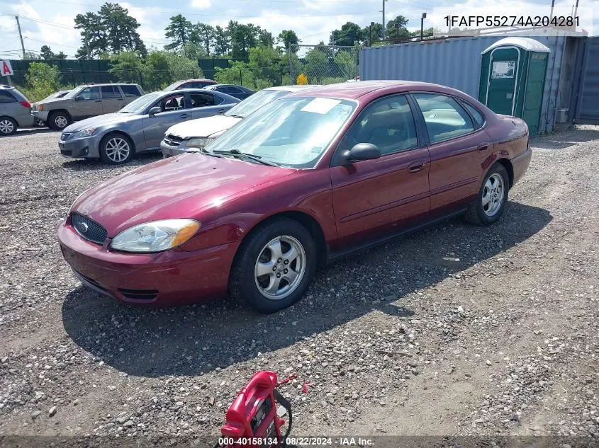 1FAFP55274A204281 2004 Ford Taurus Ses