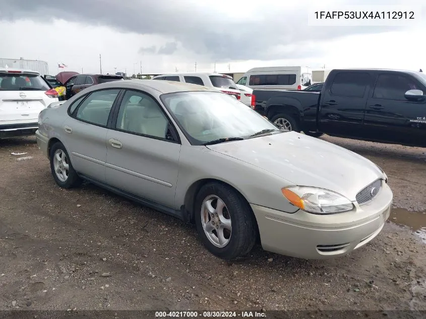 2004 Ford Taurus Se VIN: 1FAFP53UX4A112912 Lot: 40217000