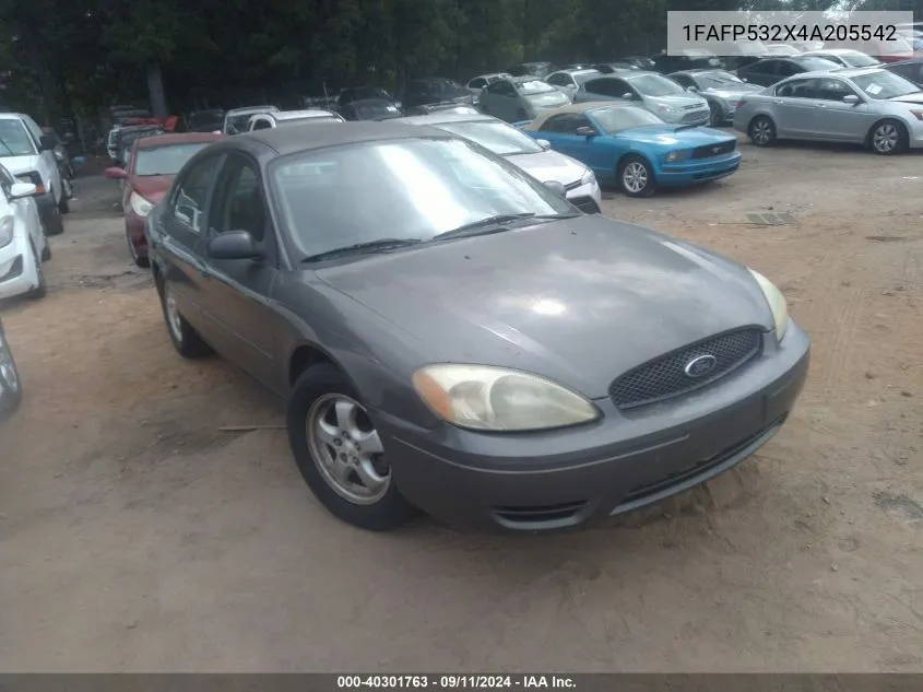 2004 Ford Taurus Se VIN: 1FAFP532X4A205542 Lot: 40301763