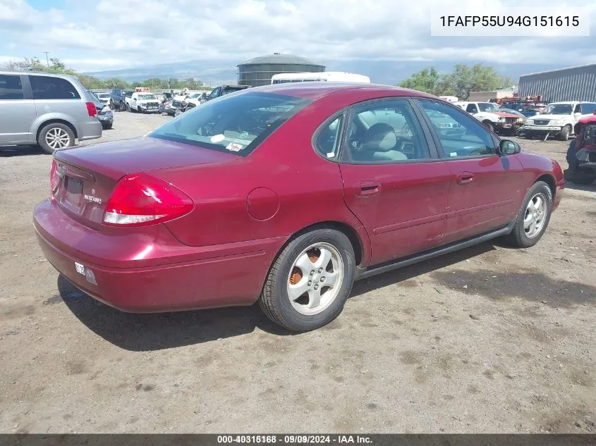 1FAFP55U94G151615 2004 Ford Taurus Ses