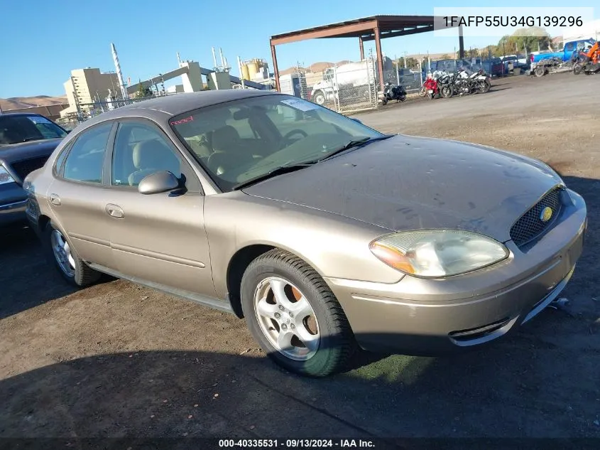 2004 Ford Taurus Ses VIN: 1FAFP55U34G139296 Lot: 40335531