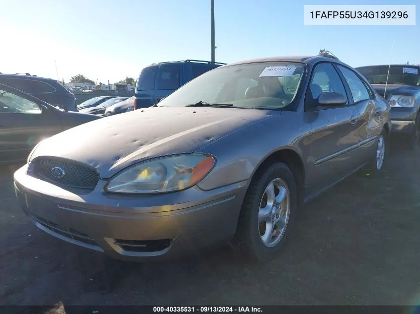 2004 Ford Taurus Ses VIN: 1FAFP55U34G139296 Lot: 40335531