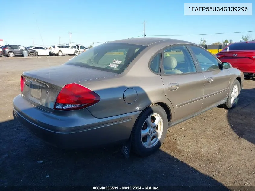 2004 Ford Taurus Ses VIN: 1FAFP55U34G139296 Lot: 40335531