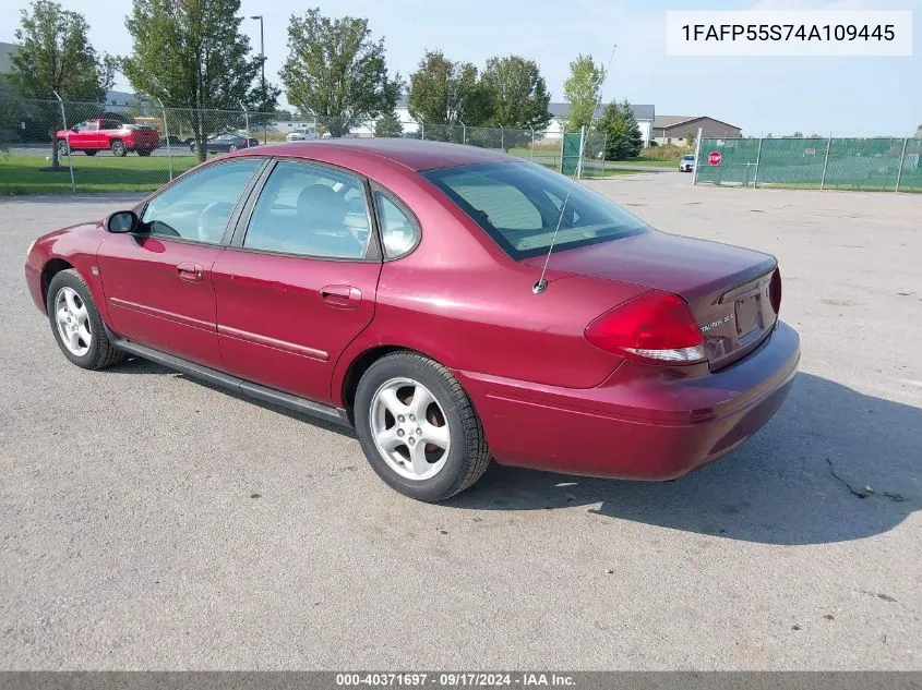 2004 Ford Taurus Ses VIN: 1FAFP55S74A109445 Lot: 40371697