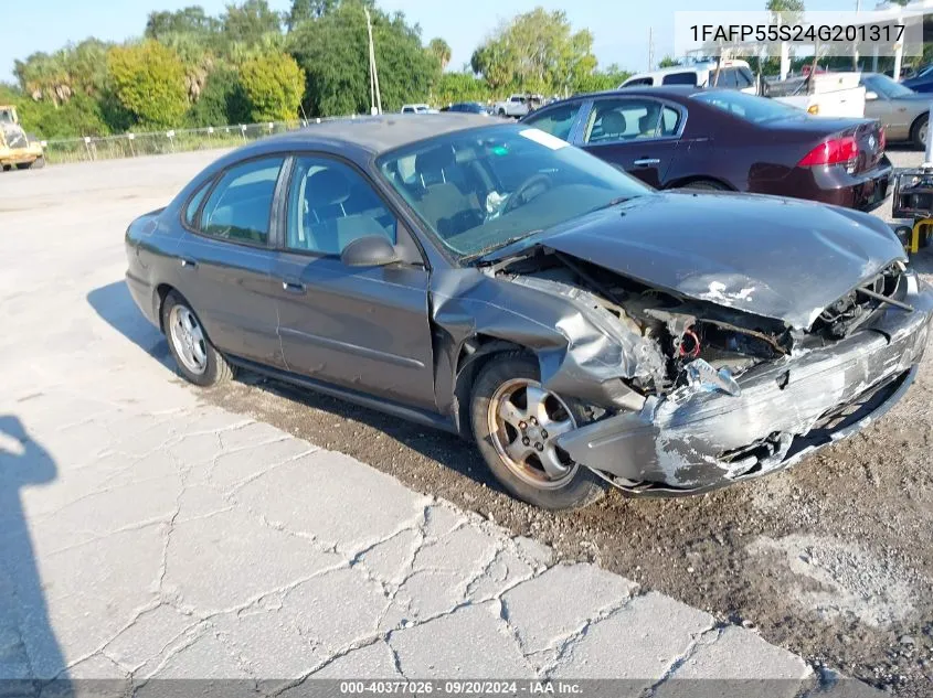 2004 Ford Taurus Ses VIN: 1FAFP55S24G201317 Lot: 40377026