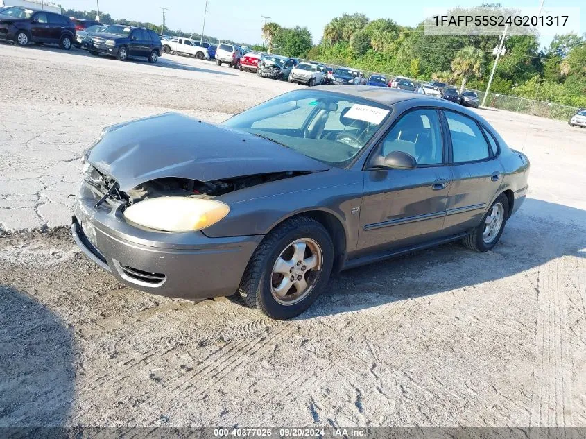 2004 Ford Taurus Ses VIN: 1FAFP55S24G201317 Lot: 40377026