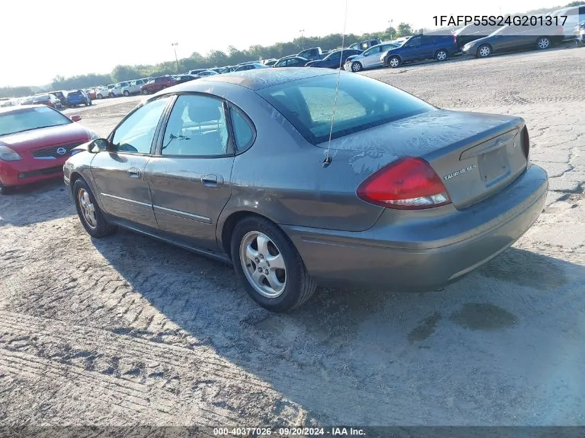 2004 Ford Taurus Ses VIN: 1FAFP55S24G201317 Lot: 40377026