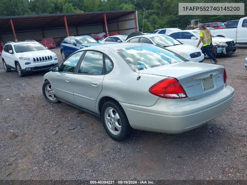 2004 Ford Taurus Ses VIN: 1FAFP55274G145200 Lot: 40384221