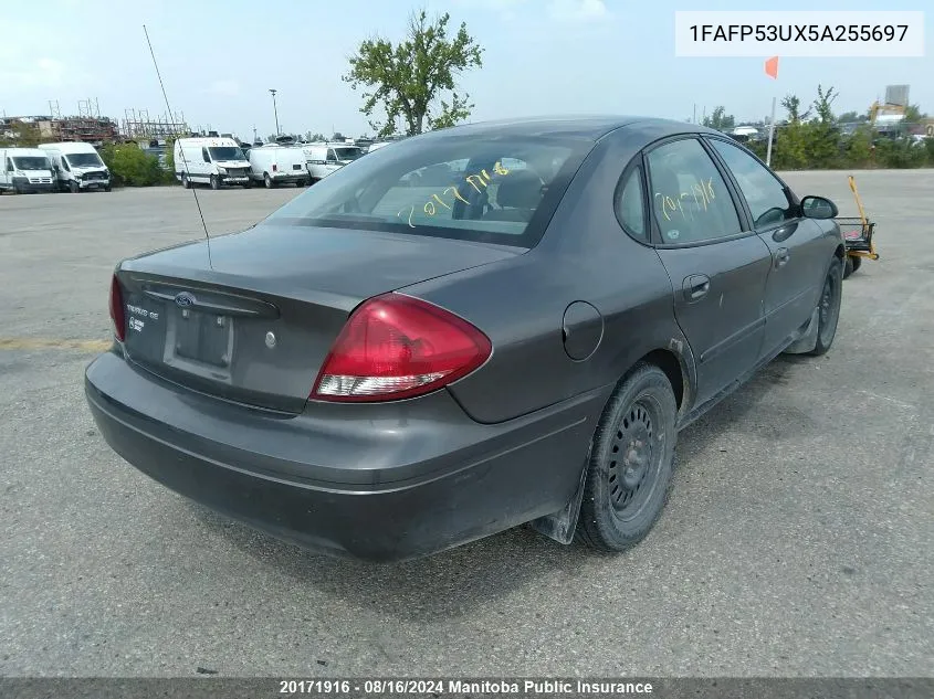 2005 Ford Taurus Se VIN: 1FAFP53UX5A255697 Lot: 20171916