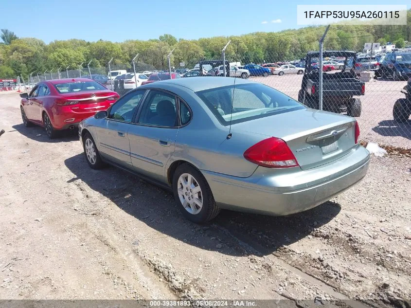 1FAFP53U95A260115 2005 Ford Taurus Se