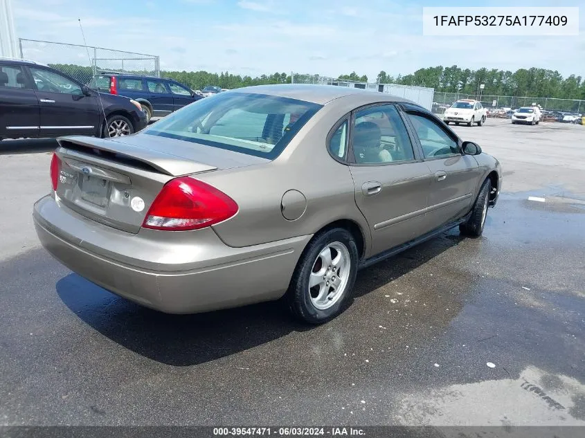 2005 Ford Taurus Se VIN: 1FAFP53275A177409 Lot: 39547471