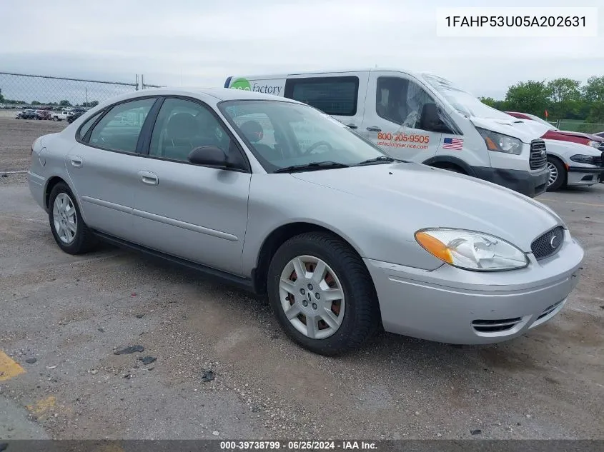 2005 Ford Taurus Se VIN: 1FAHP53U05A202631 Lot: 39738799