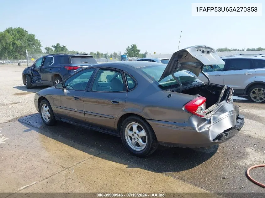 1FAFP53U65A270858 2005 Ford Taurus Se