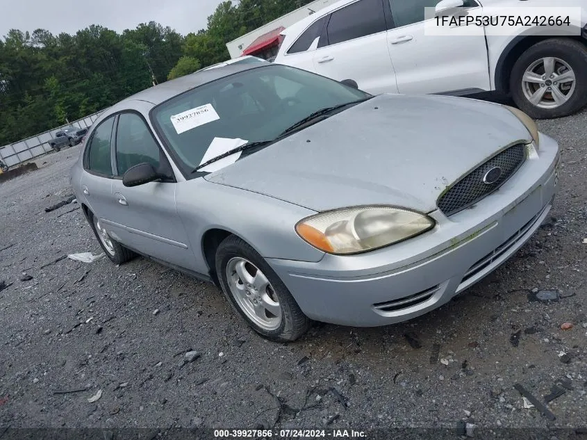 2005 Ford Taurus Se VIN: 1FAFP53U75A242664 Lot: 39927856