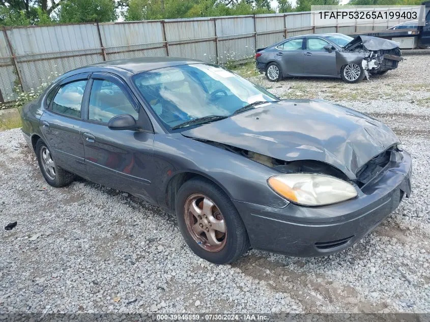 2005 Ford Taurus Se VIN: 1FAFP53265A199403 Lot: 39945859