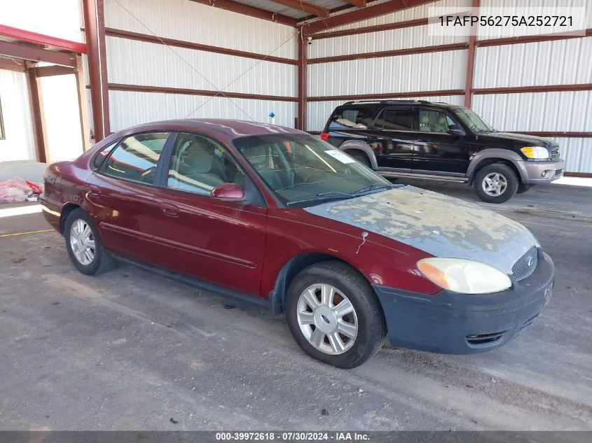 2005 Ford Taurus Sel VIN: 1FAFP56275A252721 Lot: 39972618