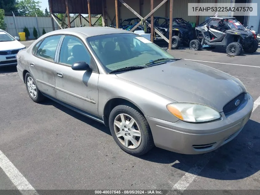 2005 Ford Taurus Se VIN: 1FAHP53225A247570 Lot: 40037545