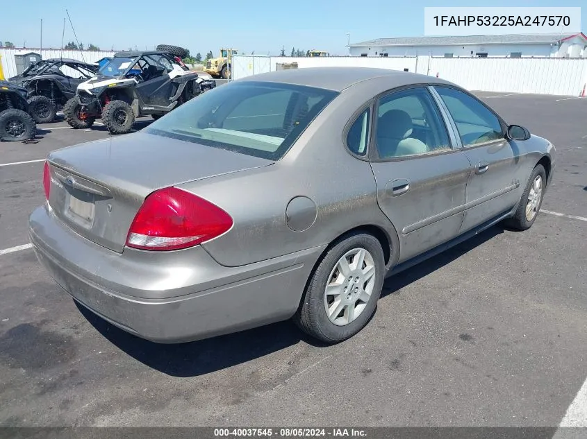 2005 Ford Taurus Se VIN: 1FAHP53225A247570 Lot: 40037545