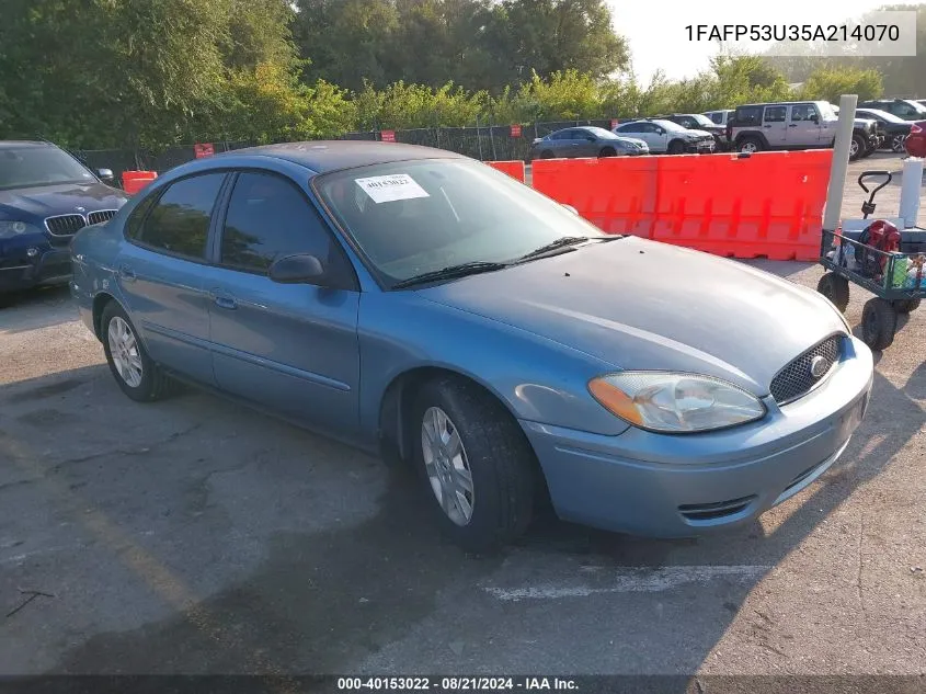 2005 Ford Taurus Se VIN: 1FAFP53U35A214070 Lot: 40153022