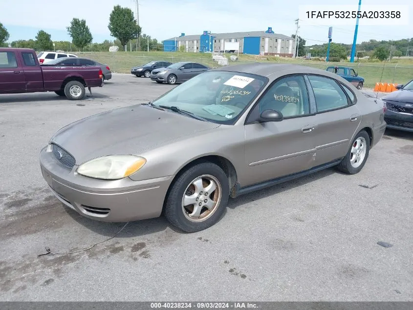 2005 Ford Taurus Se VIN: 1FAFP53255A203358 Lot: 40238234