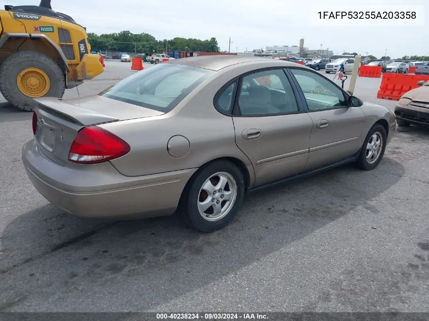 2005 Ford Taurus Se VIN: 1FAFP53255A203358 Lot: 40238234