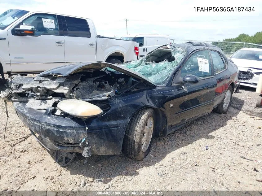 2005 Ford Taurus Sel VIN: 1FAHP56S65A187434 Lot: 40251886