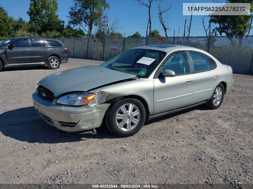 1FAFP56225A278272 2005 Ford Taurus Sel