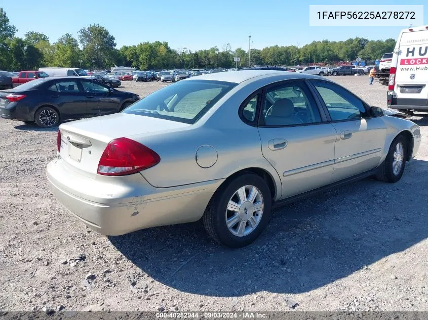 2005 Ford Taurus Sel VIN: 1FAFP56225A278272 Lot: 40252944