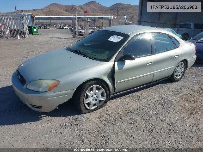 2005 Ford Taurus Se VIN: 1FAFP53U85A206983 Lot: 40259886