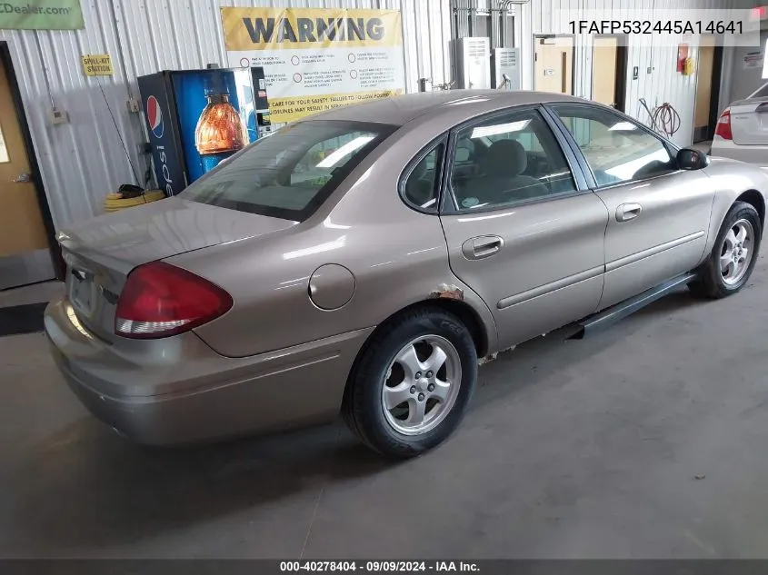 2005 Ford Taurus Se VIN: 1FAFP532445A14641 Lot: 40278404