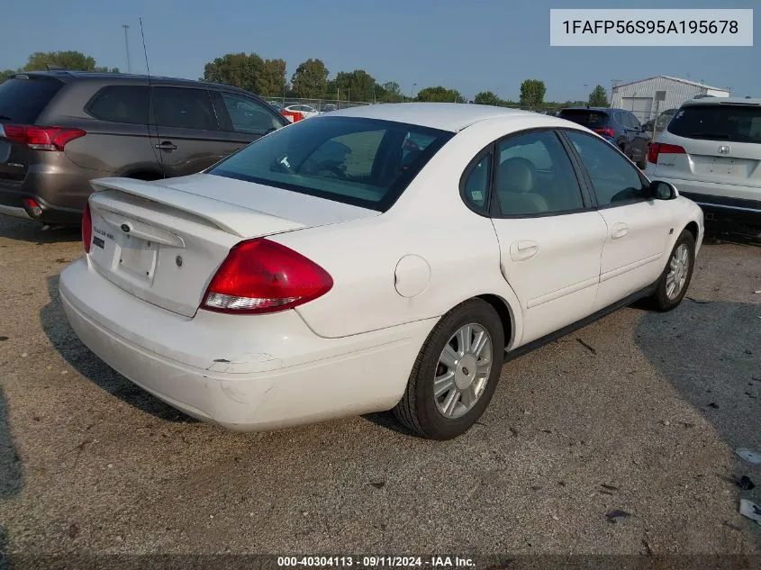 2005 Ford Taurus Sel VIN: 1FAFP56S95A195678 Lot: 40304113