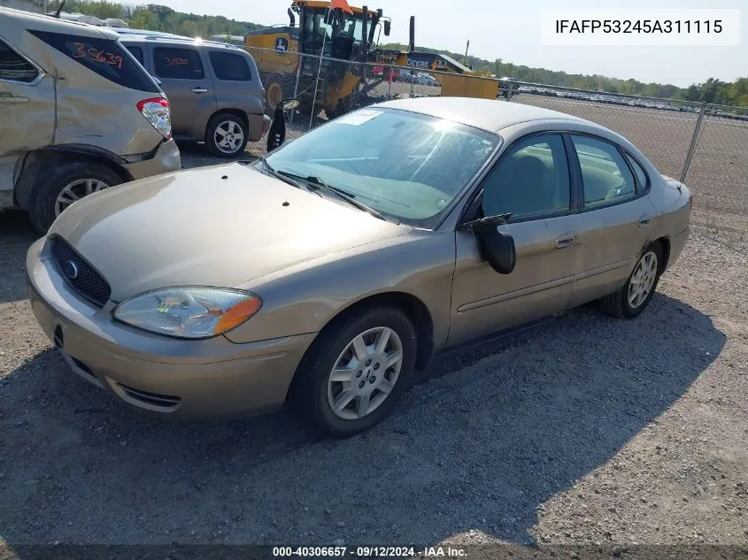 2005 Ford Taurus VIN: IFAFP53245A311115 Lot: 40306657