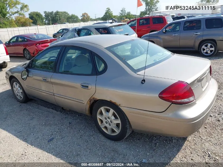 2005 Ford Taurus VIN: IFAFP53245A311115 Lot: 40306657