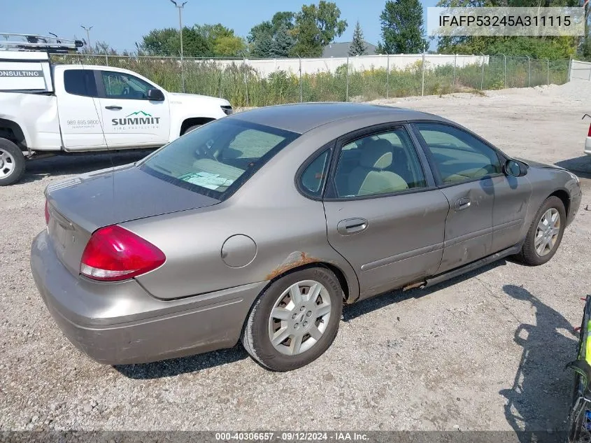 2005 Ford Taurus VIN: IFAFP53245A311115 Lot: 40306657