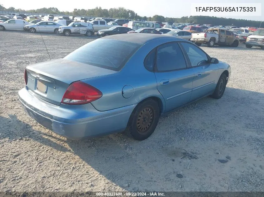 2005 Ford Taurus Se VIN: 1FAFP53U65A175331 Lot: 40327608