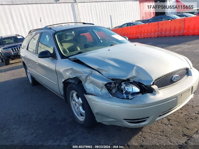 2005 Ford Taurus Se VIN: 1FAFP58U65A115655 Lot: 40379982