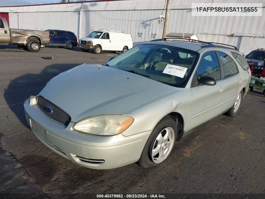 2005 Ford Taurus Se VIN: 1FAFP58U65A115655 Lot: 40379982