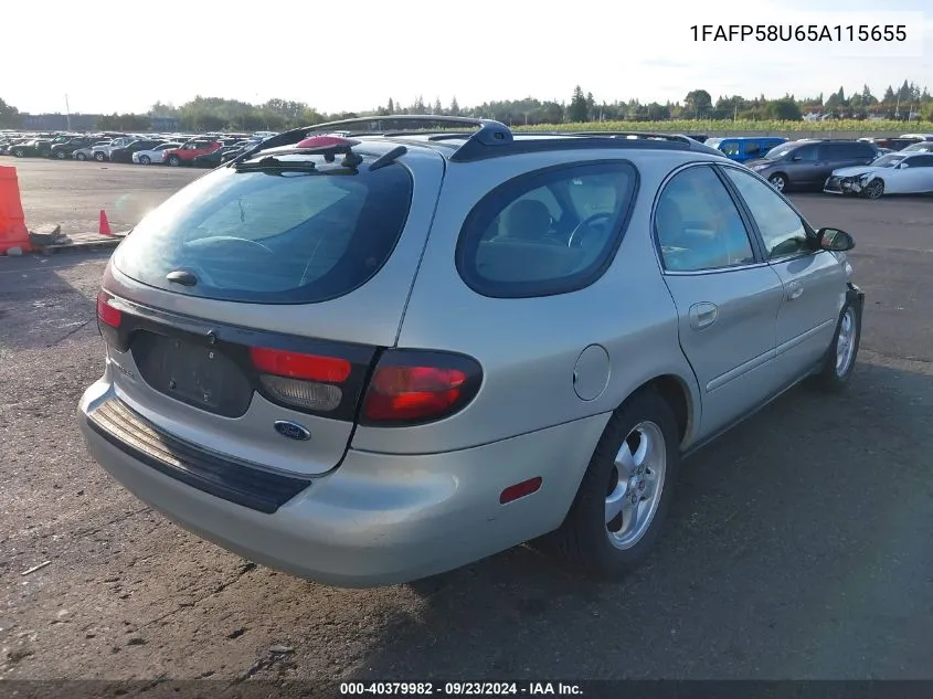 2005 Ford Taurus Se VIN: 1FAFP58U65A115655 Lot: 40379982