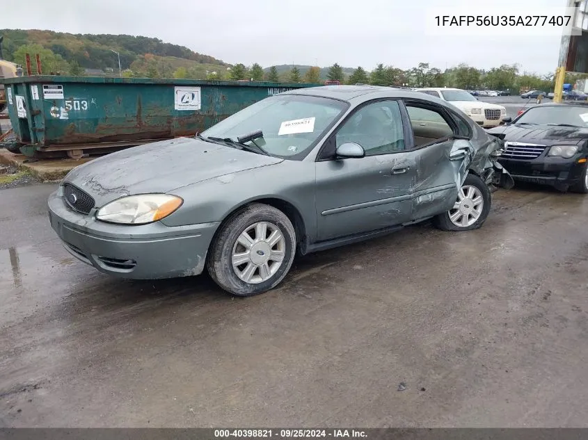 2005 Ford Taurus Sel VIN: 1FAFP56U35A277407 Lot: 40398821