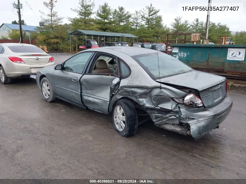 2005 Ford Taurus Sel VIN: 1FAFP56U35A277407 Lot: 40398821