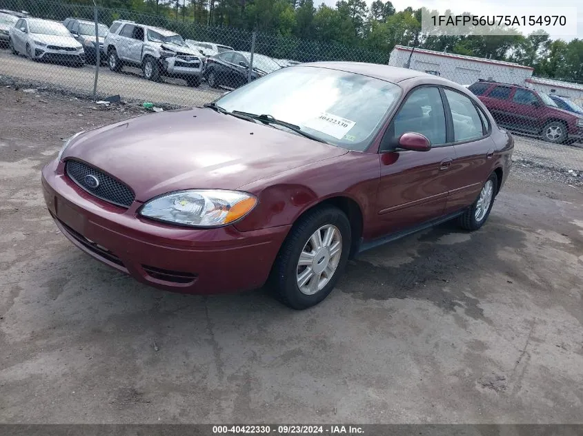 2005 Ford Taurus Sel VIN: 1FAFP56U75A154970 Lot: 40422330