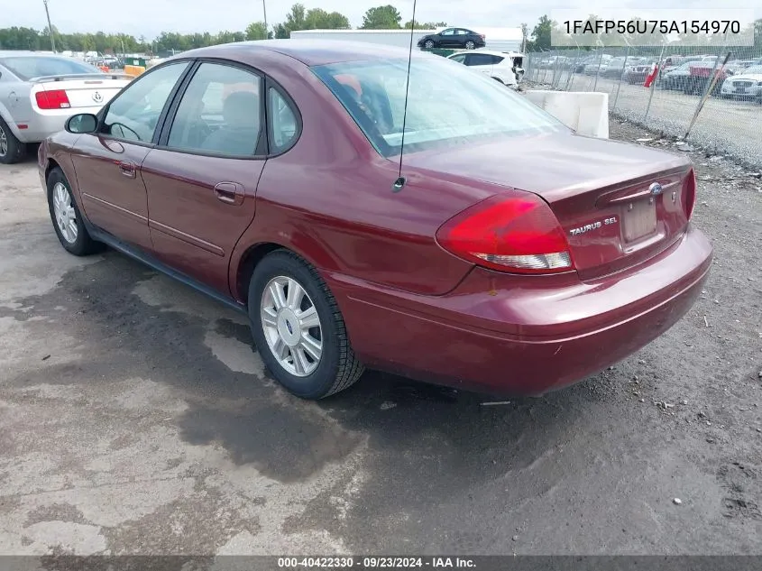 2005 Ford Taurus Sel VIN: 1FAFP56U75A154970 Lot: 40422330