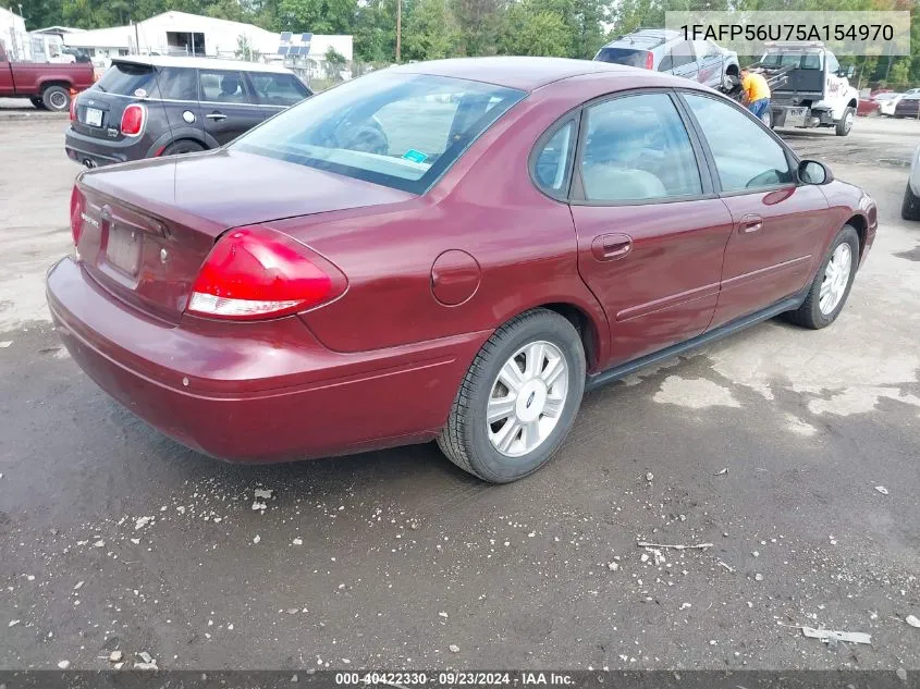 2005 Ford Taurus Sel VIN: 1FAFP56U75A154970 Lot: 40422330