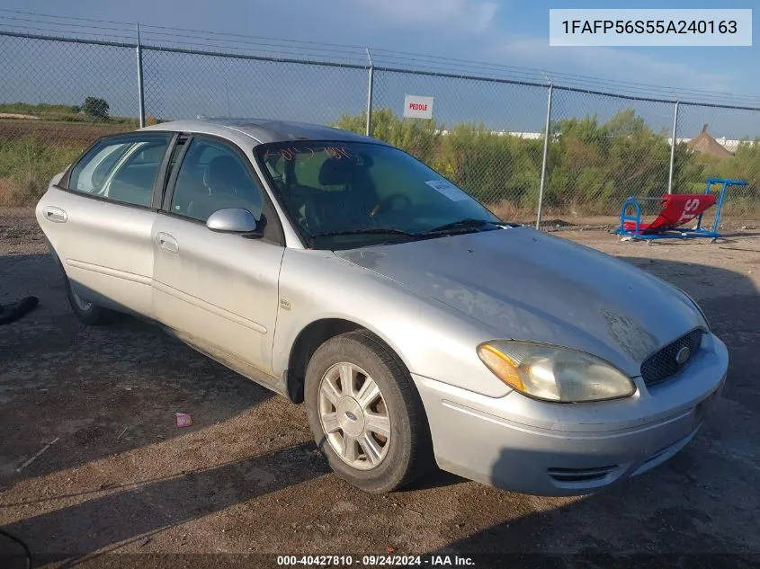 2005 Ford Taurus Sel VIN: 1FAFP56S55A240163 Lot: 40427810