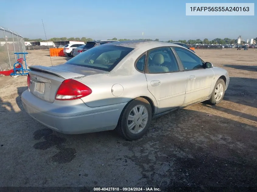 2005 Ford Taurus Sel VIN: 1FAFP56S55A240163 Lot: 40427810