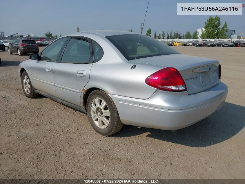 2006 Ford Taurus Se VIN: 1FAFP53U56A246116 Lot: 12048807